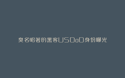 臭名昭著的黑客USDoD身份曝光