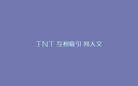 TNT：互相吸引（同人文）