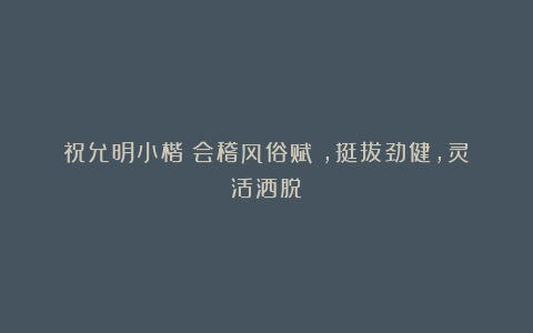 祝允明小楷《会稽风俗赋》，挺拔劲健，灵活洒脱！