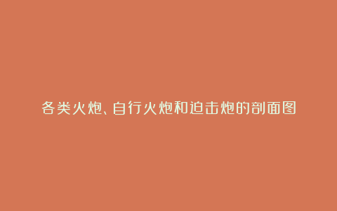 各类火炮、自行火炮和迫击炮的剖面图