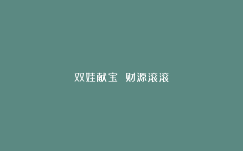 双娃献宝 财源滚滚