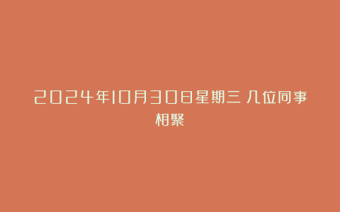 2024年10月30日星期三（几位同事相聚）