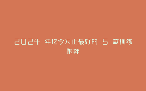 2024 年迄今为止最好的 5 款训练跑鞋！