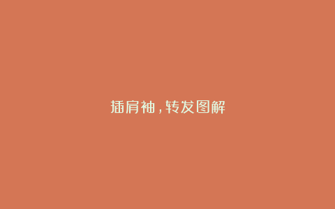 插肩袖，转发图解